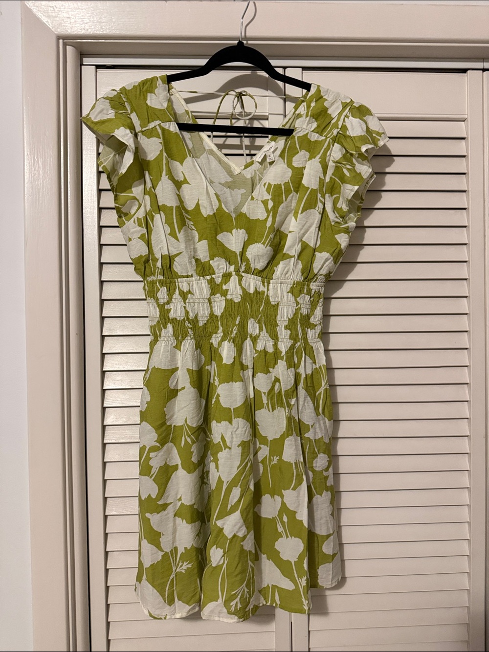 Women’s Green Floral V-Neck Summer Dress